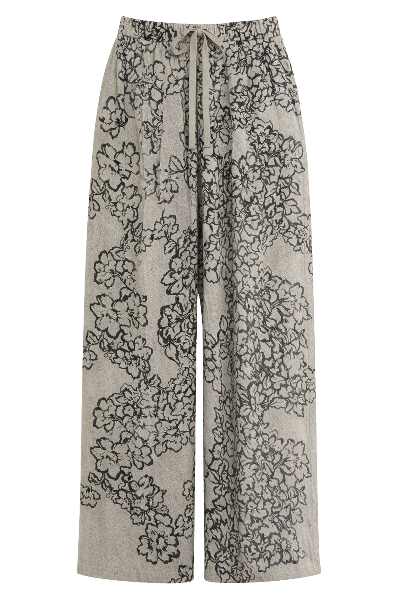 AMAL WIDE LEG PANT WITH TIE WAIST PANT GREY