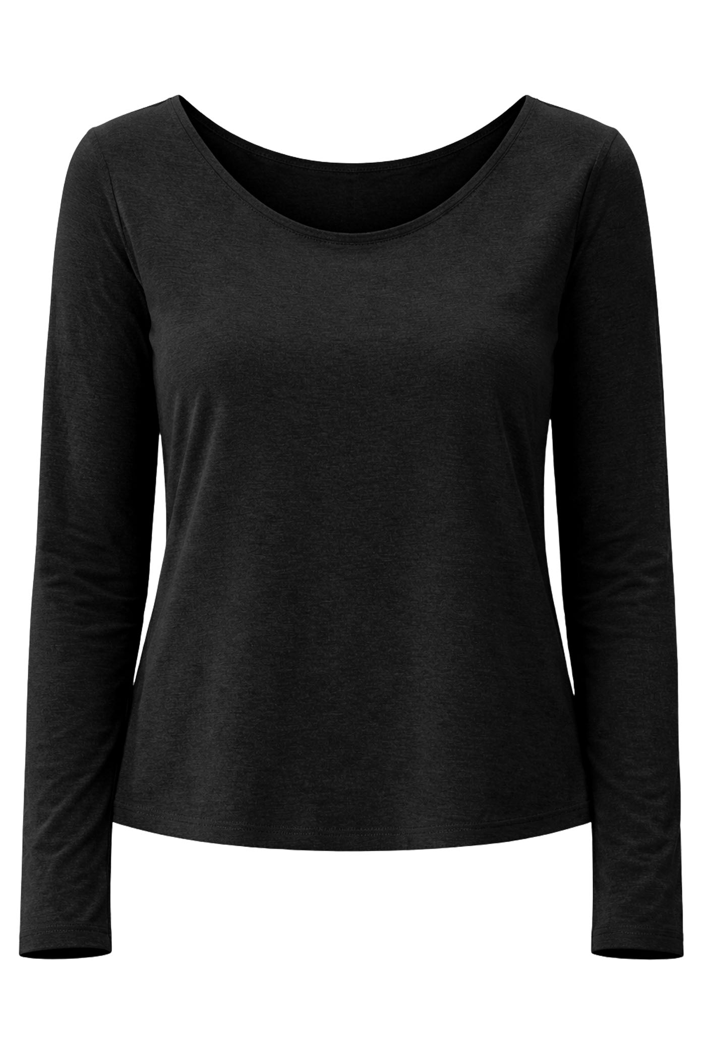TAIJA V-NECK LONG SLEEVE KNIT TOP BLACK