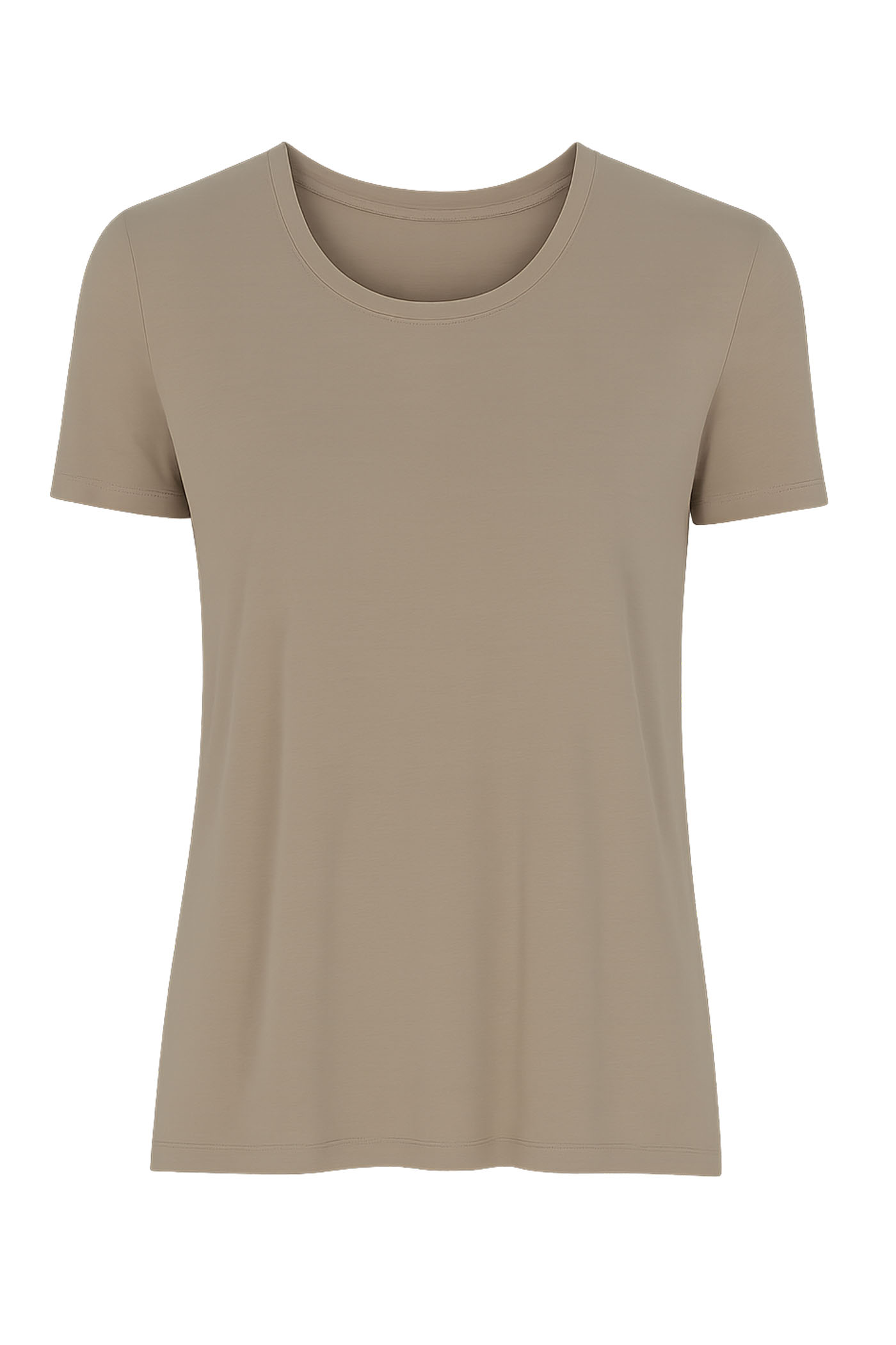 TATI SHORT SLEEVE CREW NECK TOP BEIGE