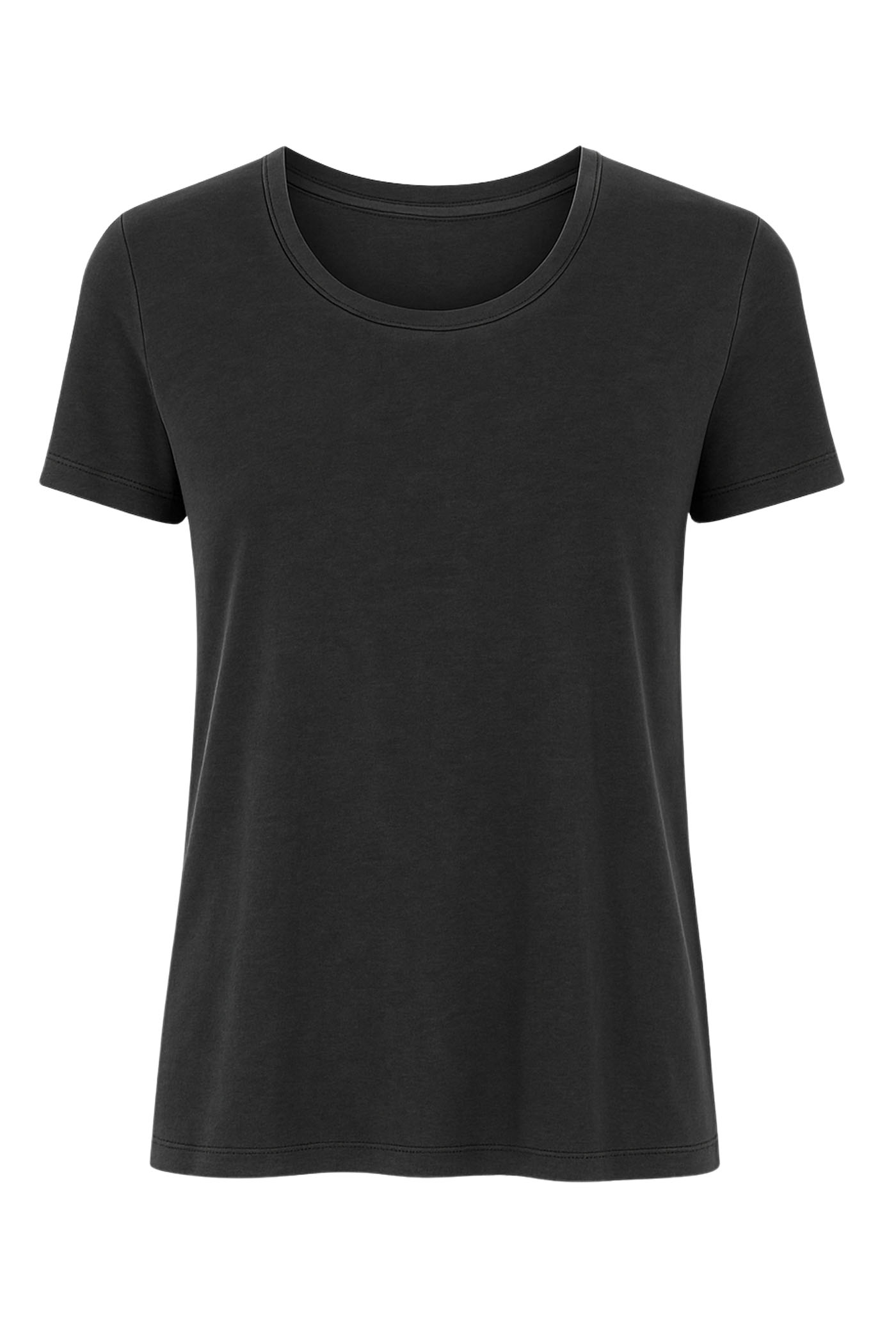 TATI SHORT SLEEVE CREW NECK TOP BLACK
