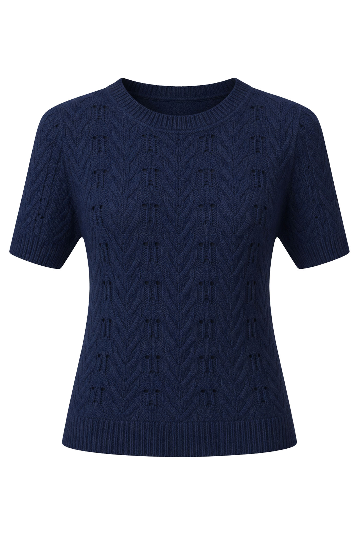 AMILA CREWNECK RELAXED FIT S/S SWEATER BLUE