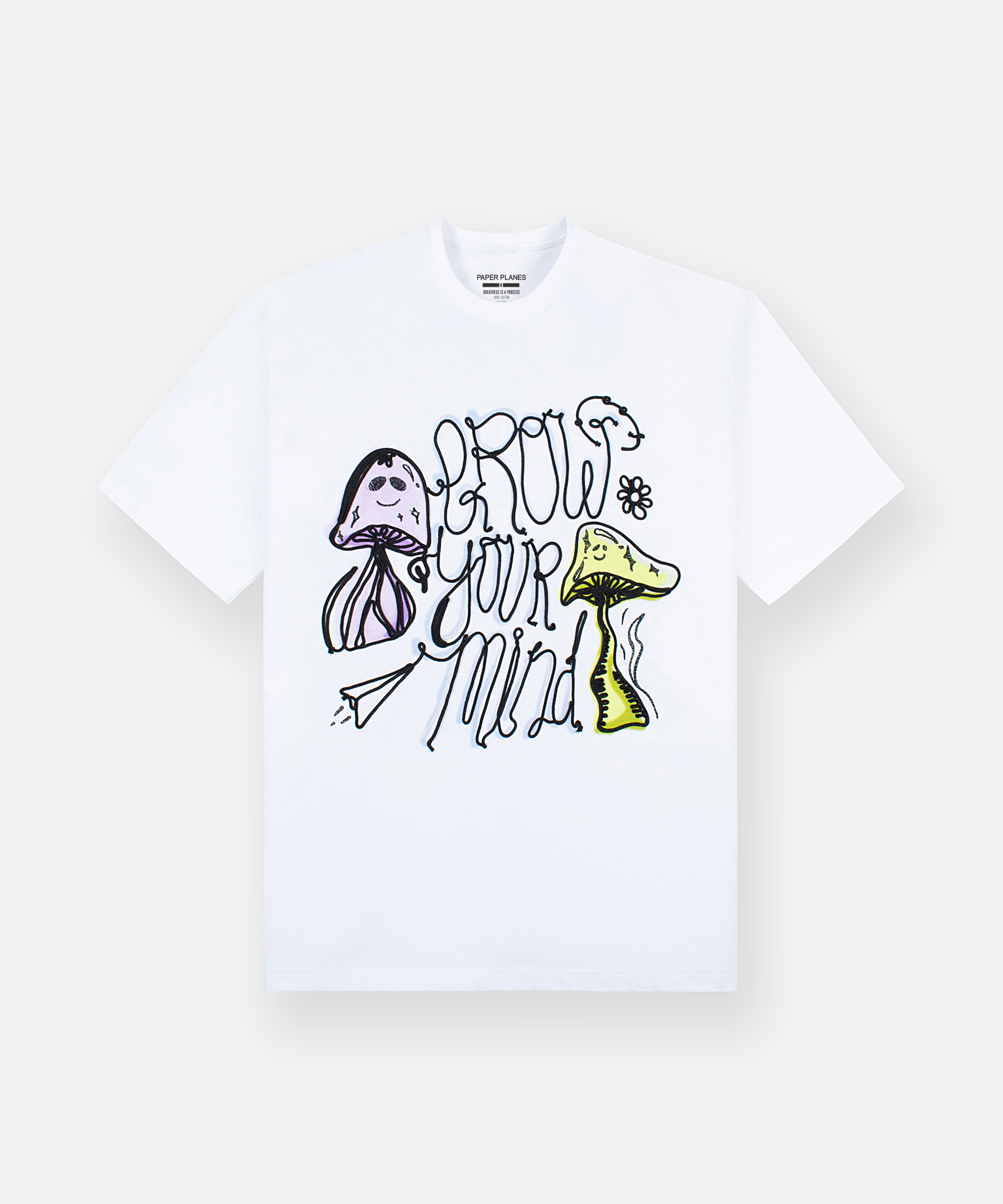 Paper Planes Grow Your Mind Heavyweight Oversized Tee